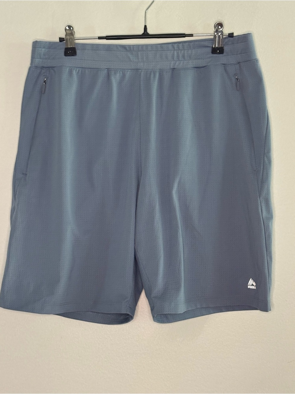 RBX Mens Gray Athletic Shorts Quick Dry Lightweight Gym Training Drawstring M